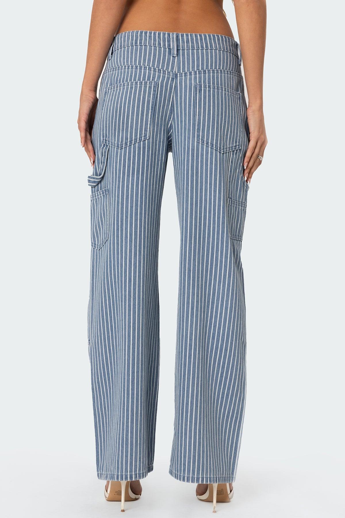 Striped Carpenter Jeans Product Image