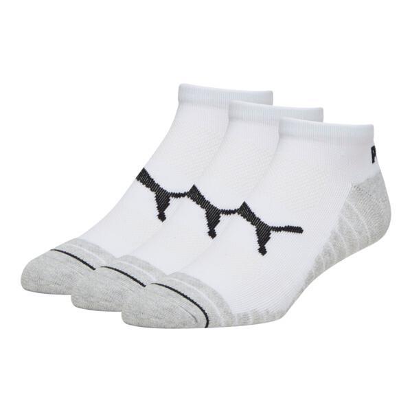 PUMA Men's Select Terry Low Cut Socks (3 Pairs) in White/Black Product Image