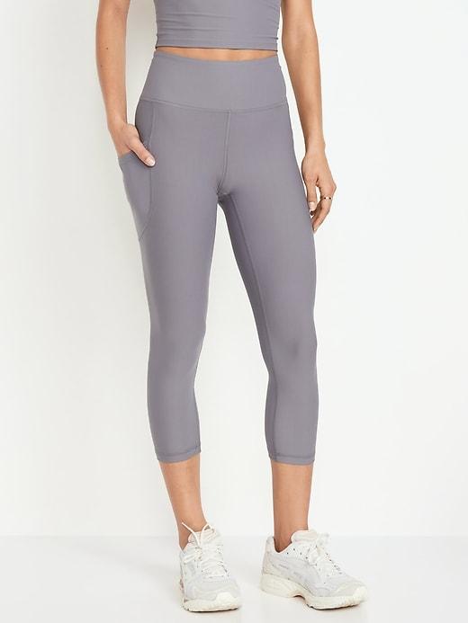 High-Waisted PowerSoft Crop Leggings Product Image