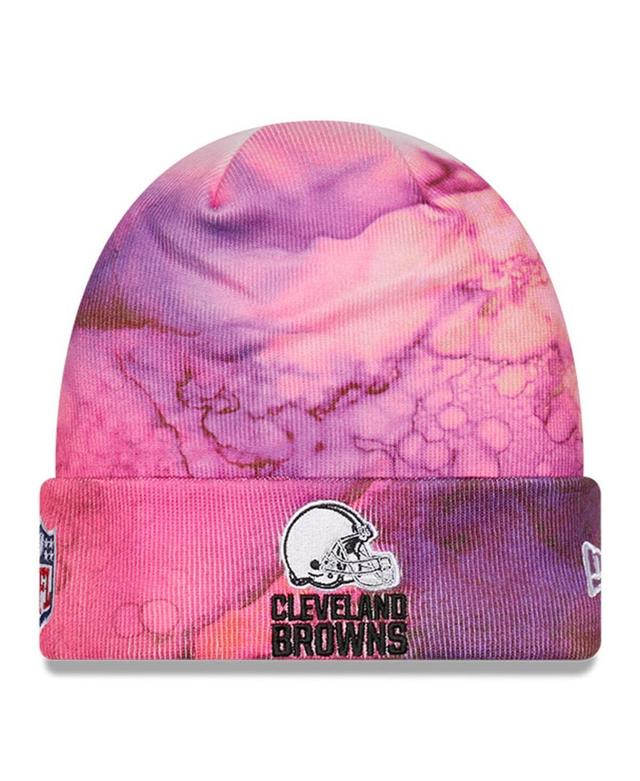 Mens New Era Pink Cleveland Browns 2022 Nfl Crucial Catch Knit Hat Product Image