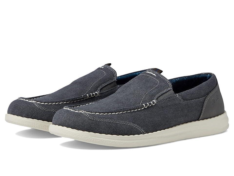 Nunn Bush Brewski Canvas Moccasin Toe Venetian Slip-On (Gunmetal) Men's Shoes Product Image