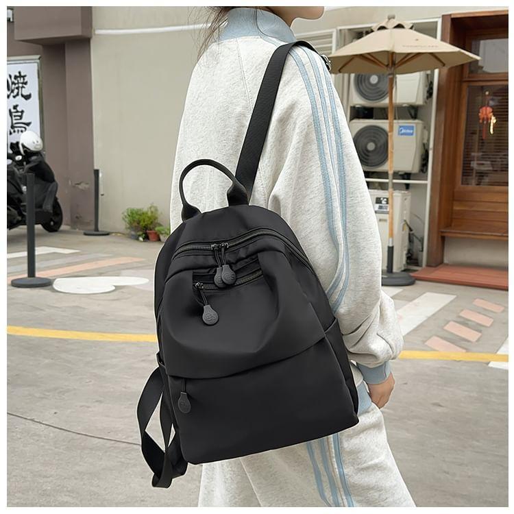 Plain Nylon Laptop Backpack Product Image