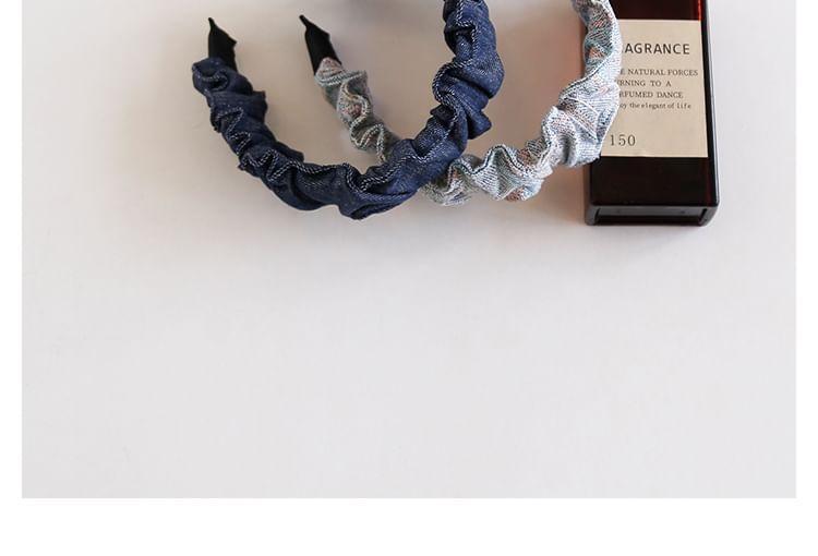 Ruffle Denim Headband Product Image