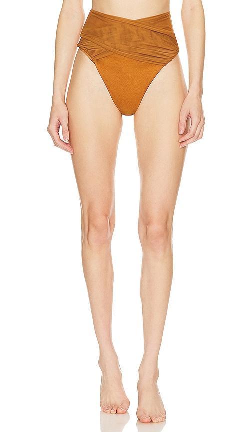 Womens Ubu Cross-Over High-Rise Bikini Bottoms Product Image