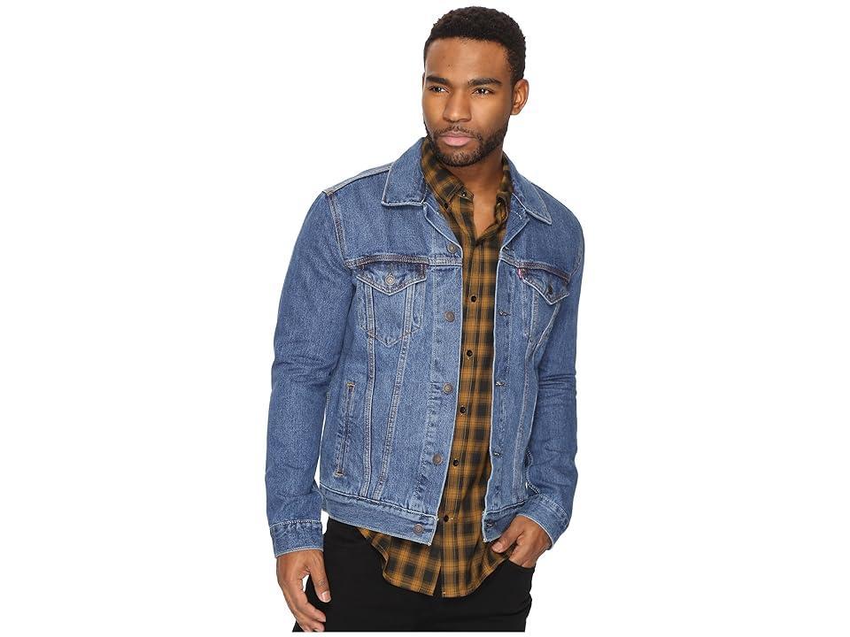 Mens Levis Trucker Denim Jacket Med Blue Product Image