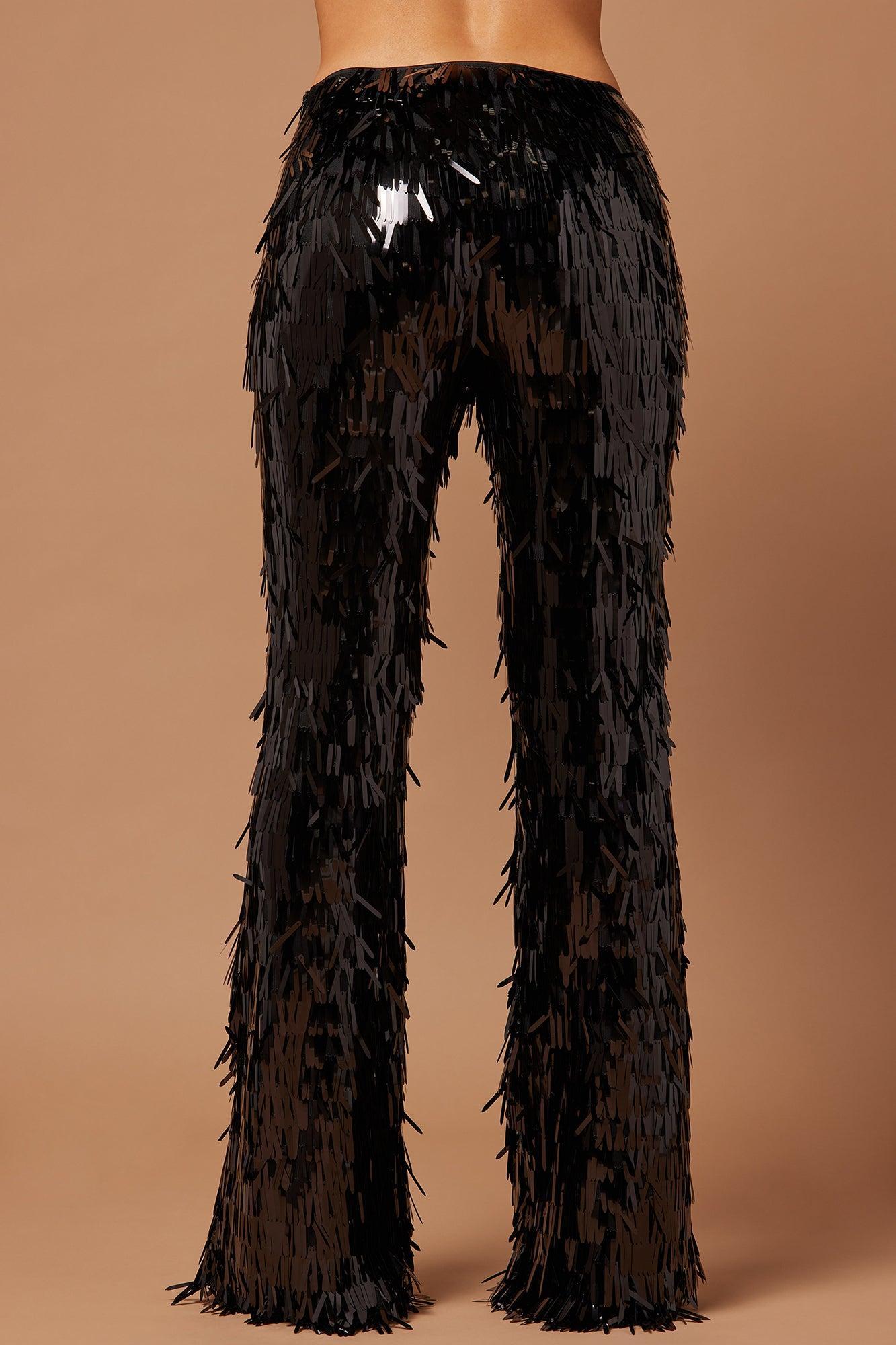 Rana Sequin Pant - Black Product Image