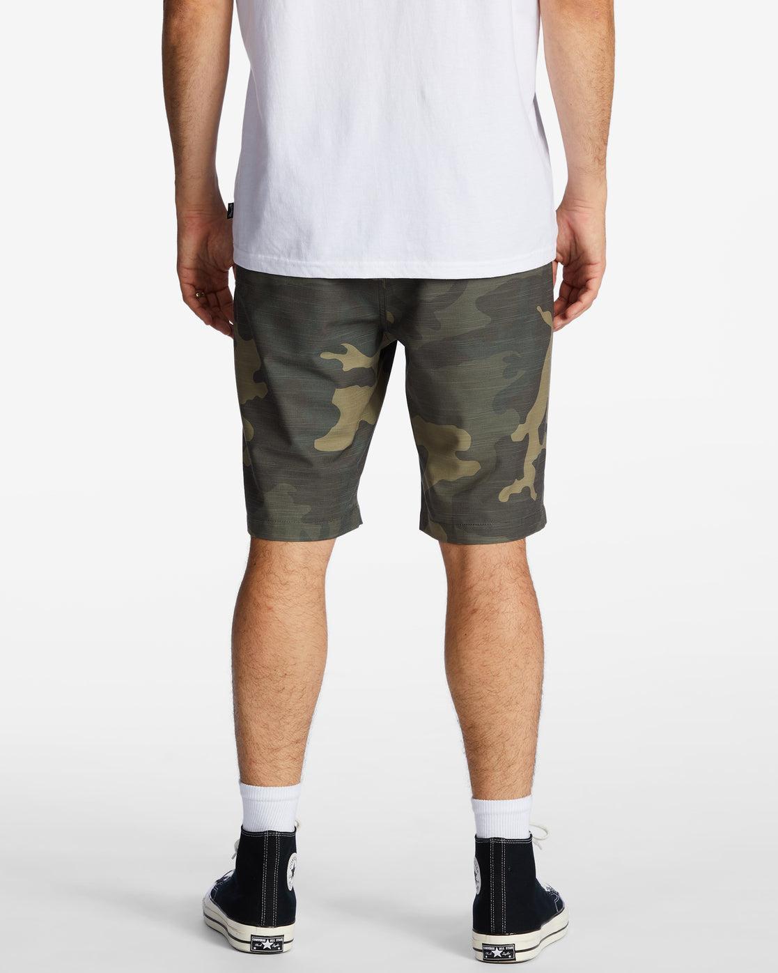 Crossfire Slub 21" Hybrid Submersible Shorts - Green Camo Male Product Image