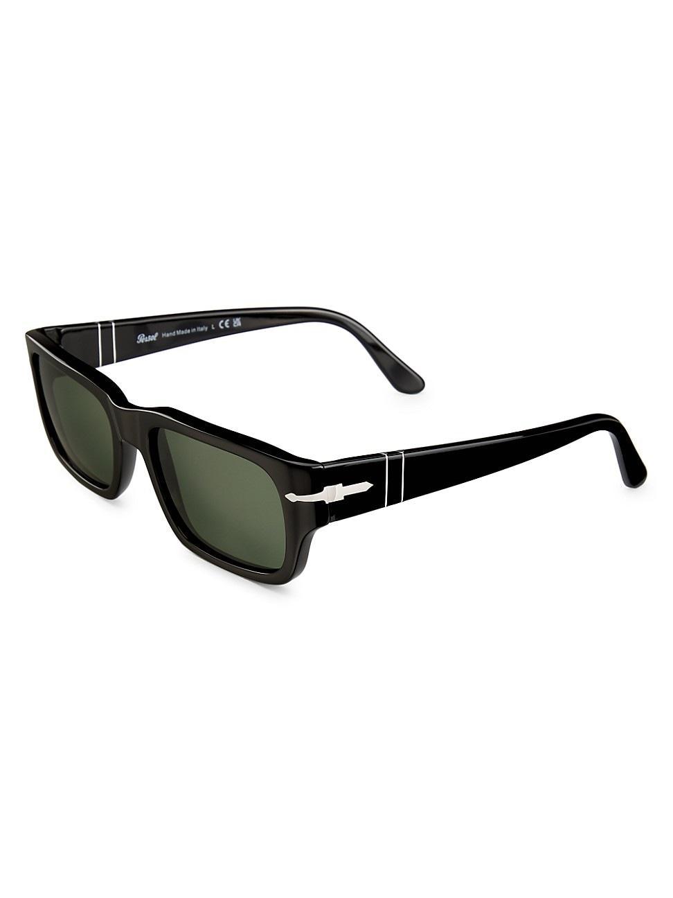 Geometric Logo Acetate & Plastic Rectangle Sunglasses Product Image