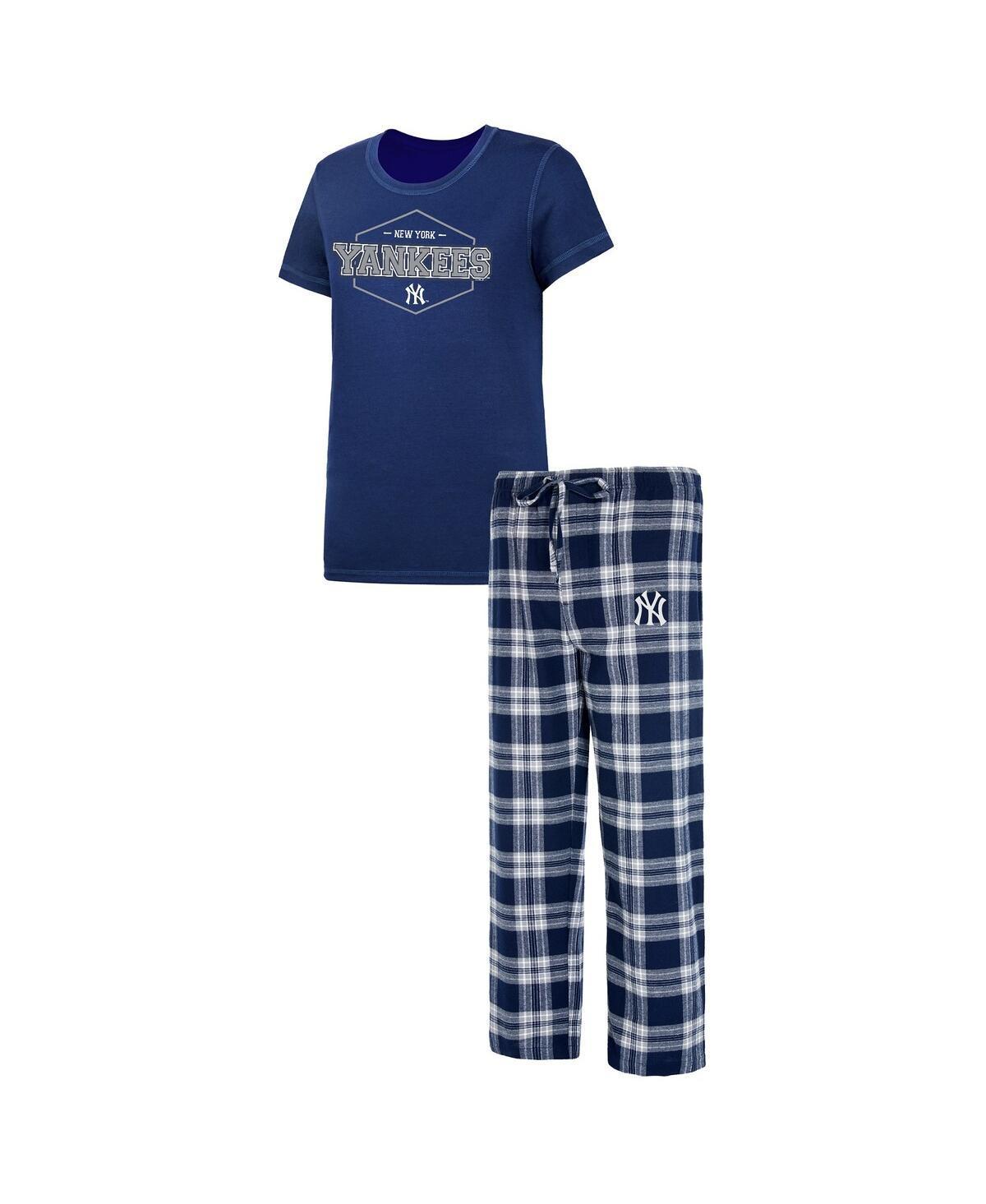 Womens Concepts Sport /Gray New York Yankees Plus Size Badge Sleep Set Blue Product Image