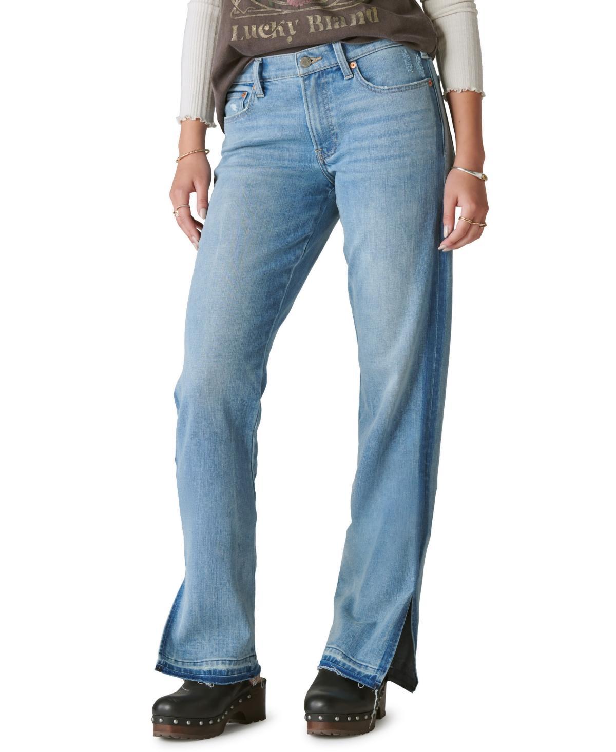 Lucky Brand Sweet Distressed Vented Cuff Straight Leg Jeans Product Image