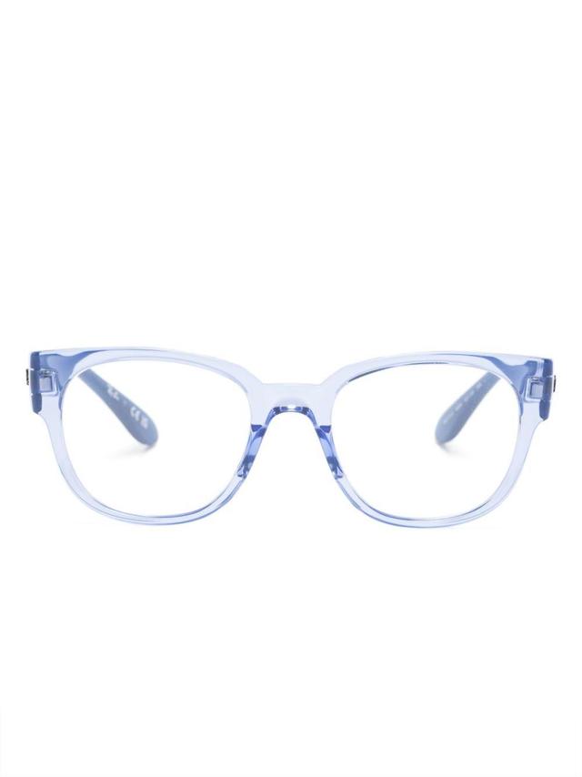 RAY BAN Rb7210 Logo-plaque Glasses In Blue Product Image