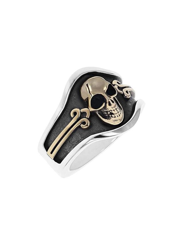 Mens New Classics Skull Cigar Band Ring Product Image