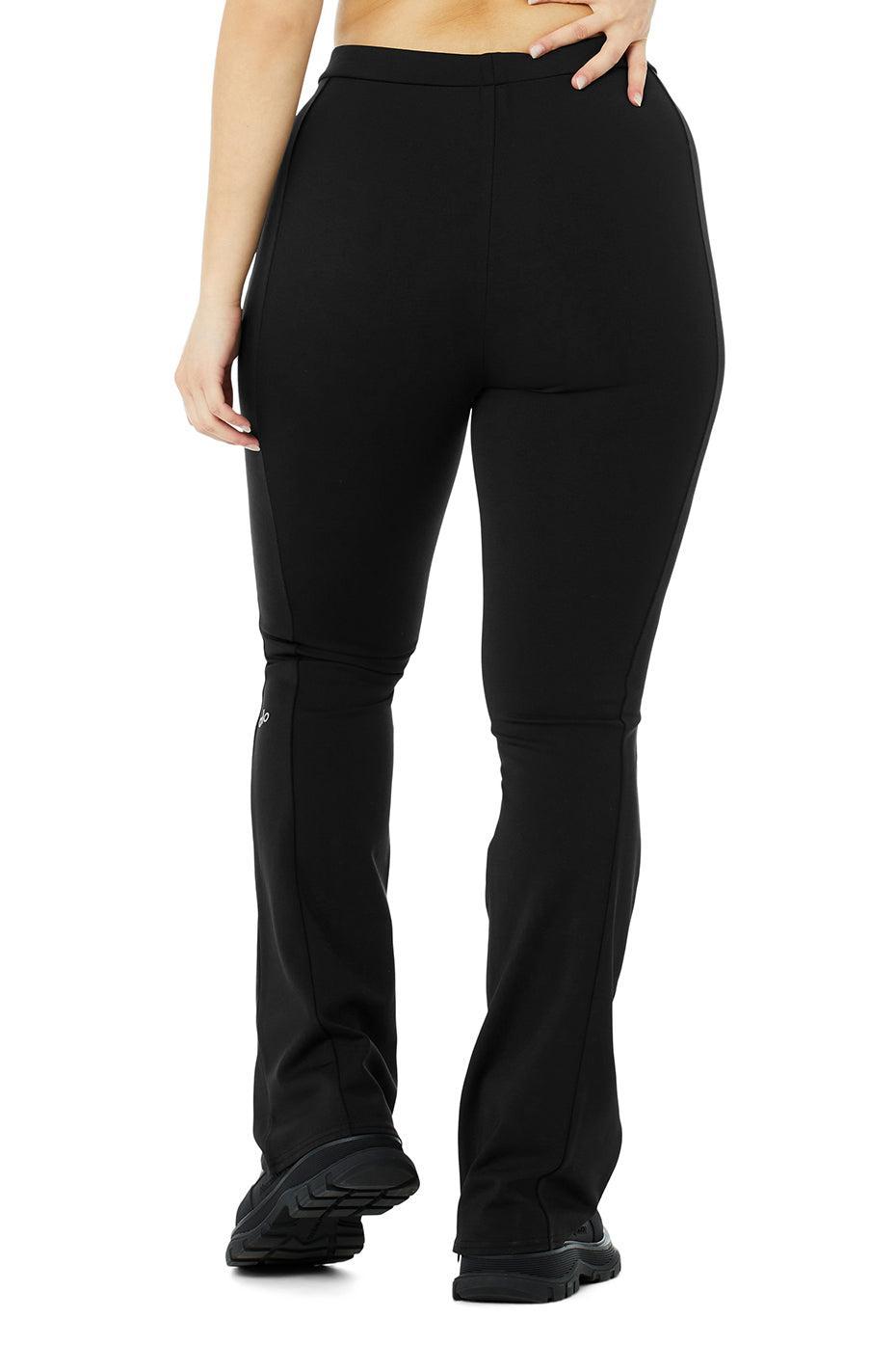 High-Waist Zip It Flare Legging - Black Female Product Image