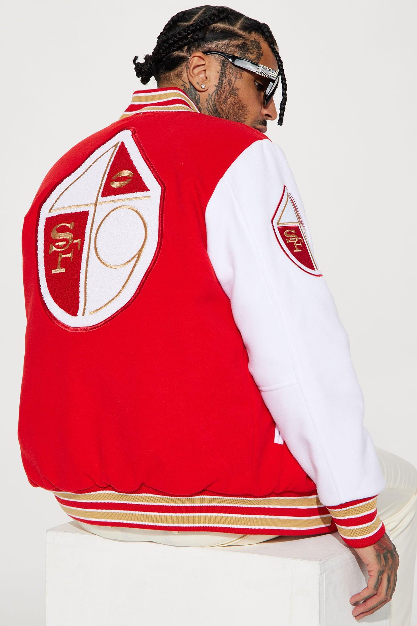 49ERS Varsity Jacket - Red/White Product Image