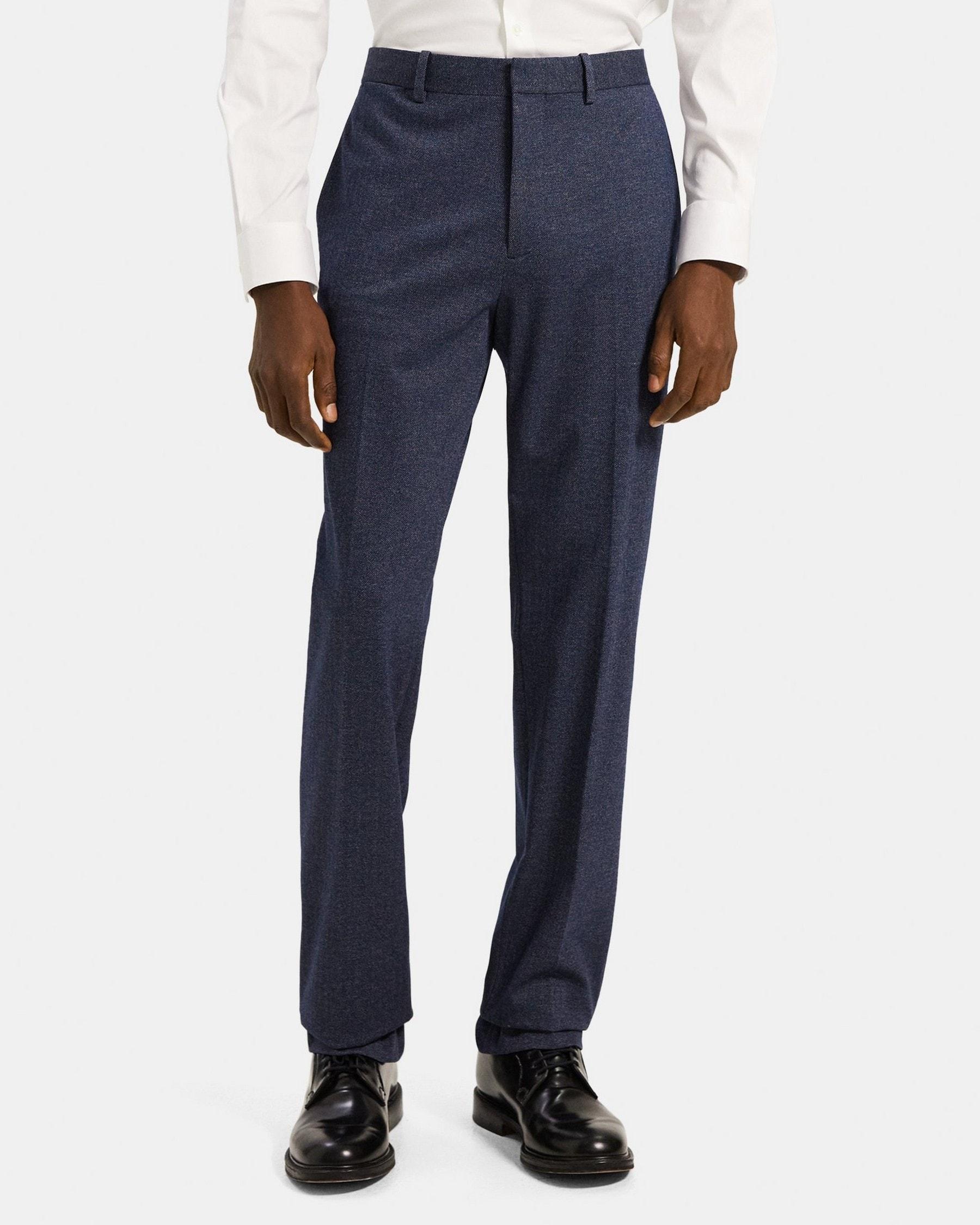 Slim-Fit Suit Pant in Herringbone Viscose Blend Product Image