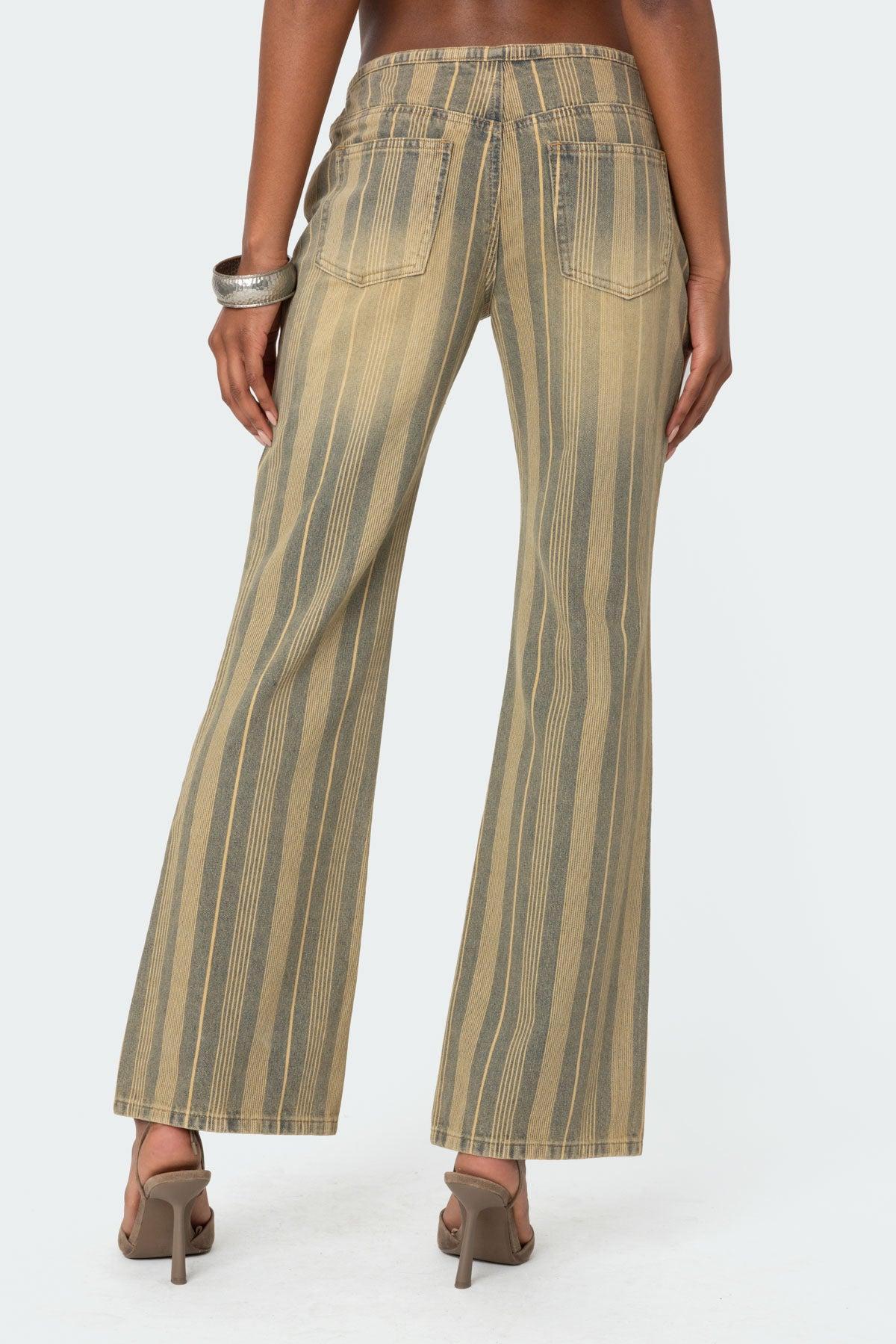 Eternity Pinstripe Flare Jeans Product Image