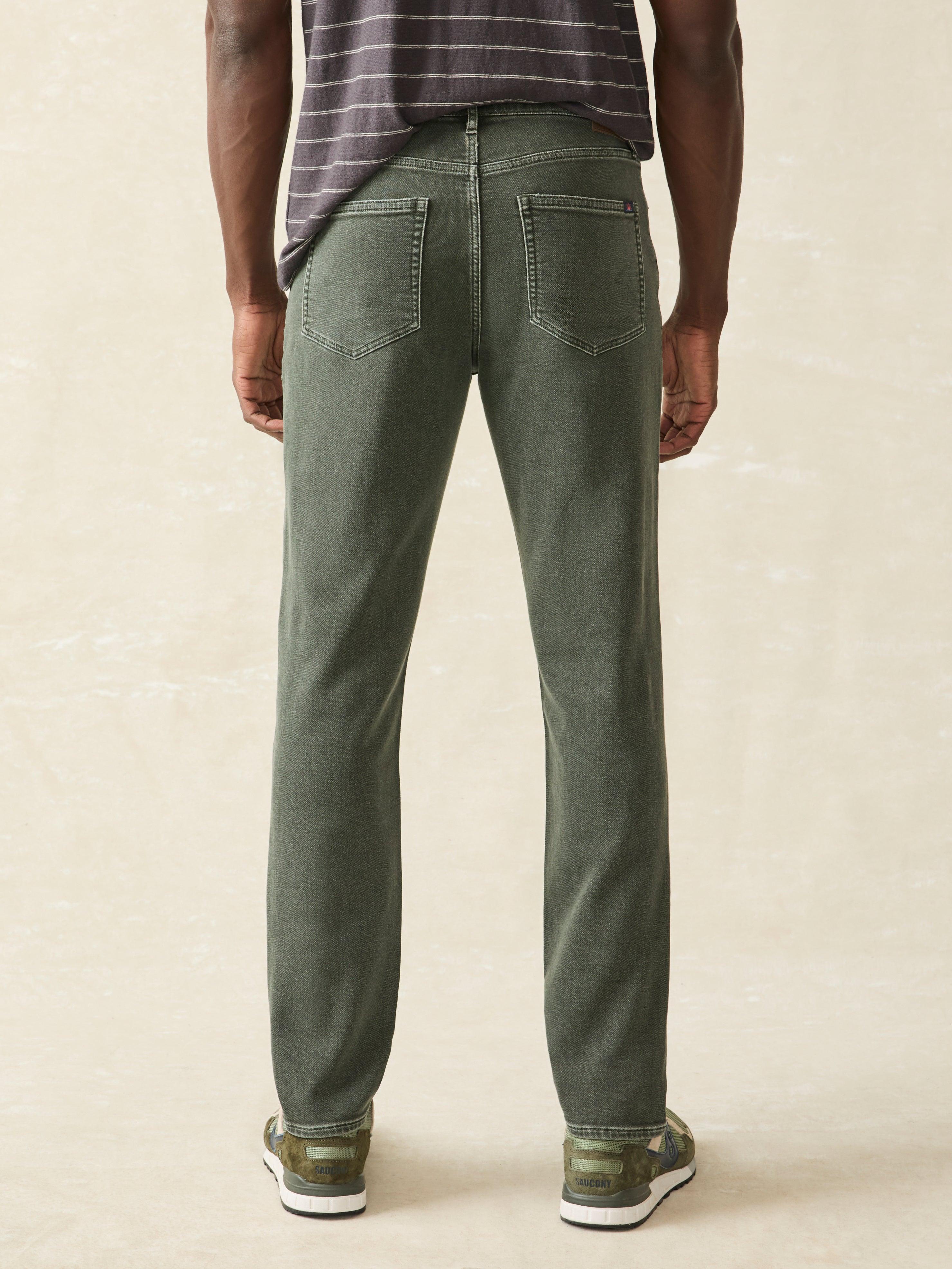 Stretch Terry 5-Pocket Athletic Fit Pant - Fall Olive Male Product Image