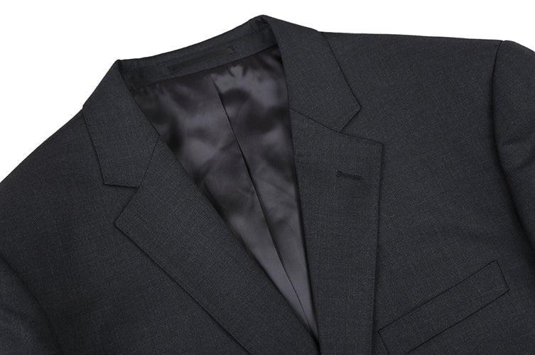 (Limited Sizes) 100% Virgin Wool Regular Fit 2 Piece Suit In Charcoal Product Image