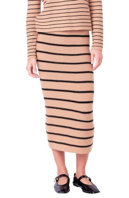 English Factory Stripe Sweater Skirt Product Image