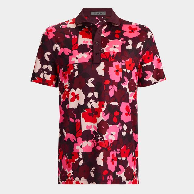 PATCHWORK FLORAL TECH JERSEY POLO Product Image