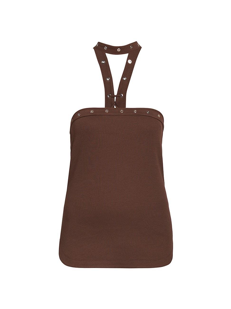 Womens Grommet Halter Tank Product Image