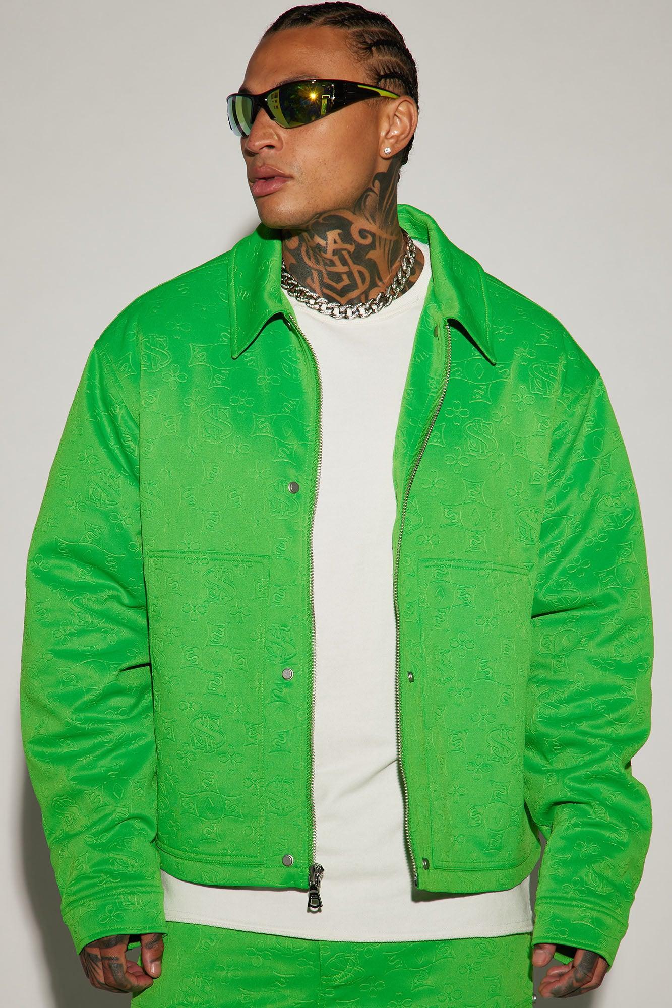 Luxe Monogram Work Jacket - Green Product Image