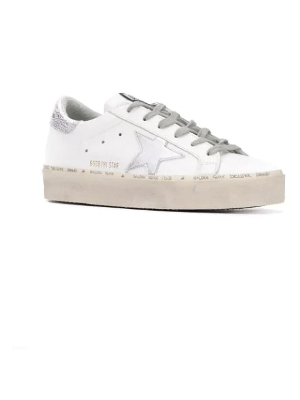 GOLDEN GOOSE Hi Star Leather Sneakers In White Product Image