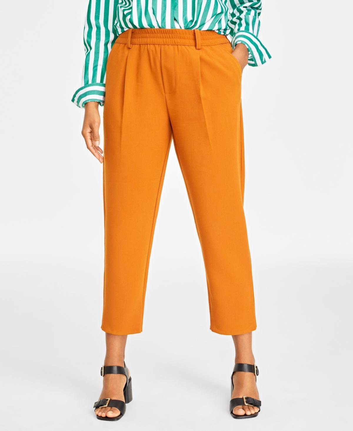 On 34th Womens Double-Weave Pull-On Ankle Pants, Created for Macys Product Image