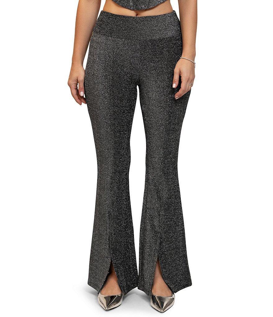 Stevie by Steve Madden Slit Hem Sparkle Pants Product Image