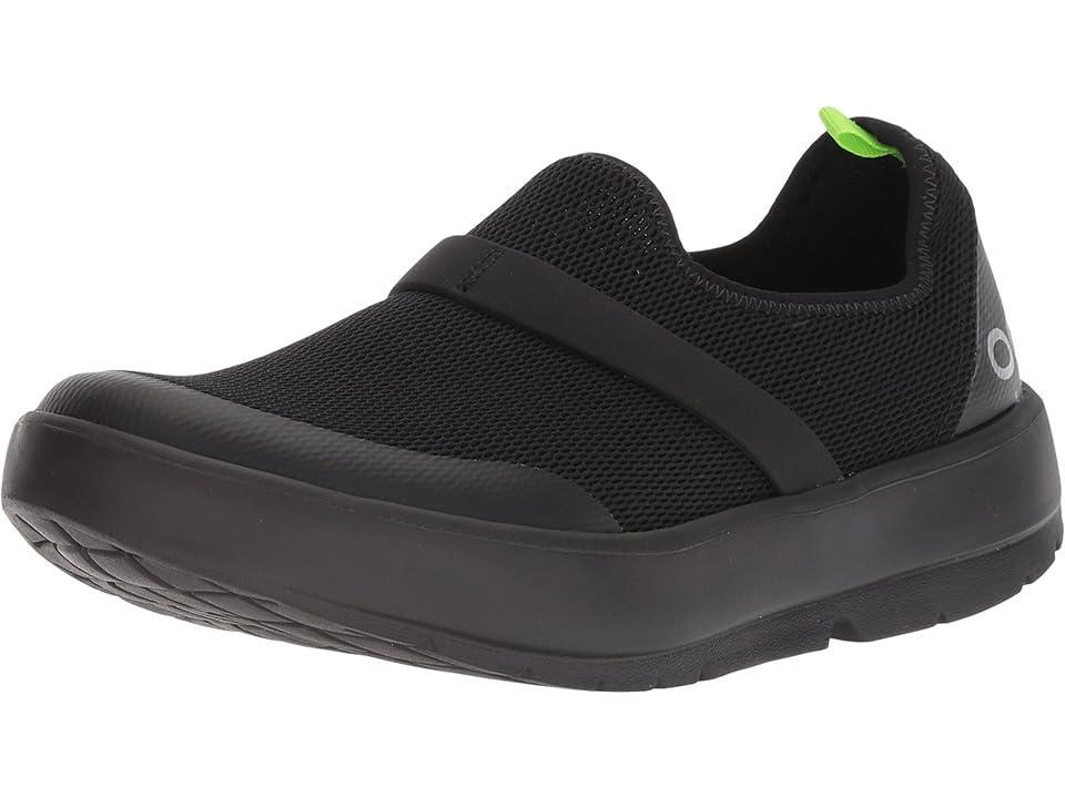 OOFOS Women's OOmg Low Mesh Black) Women's Slip on Shoes Product Image