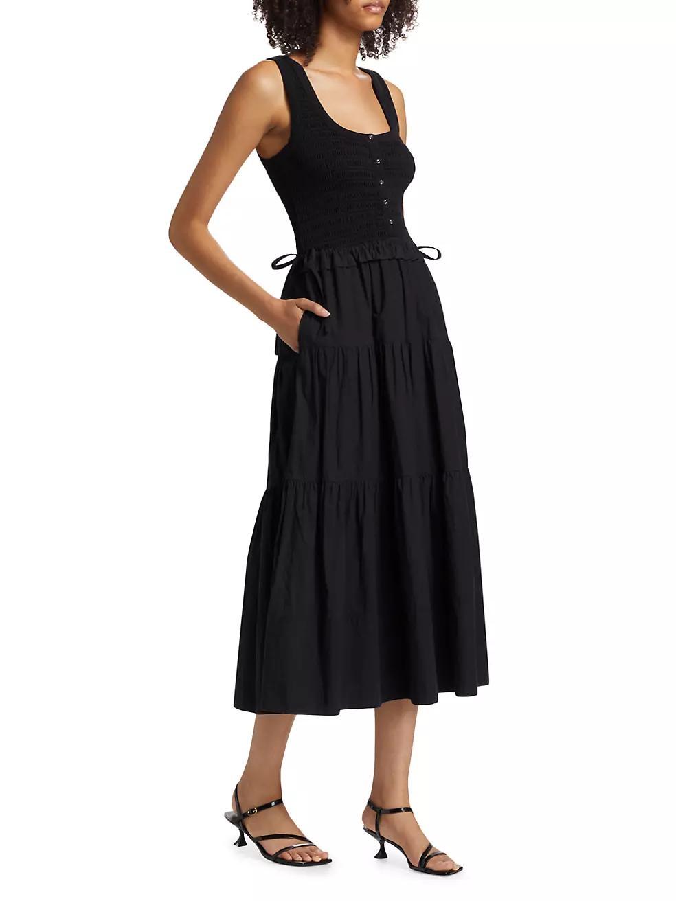 Hali Smocked Midi-Dress Product Image