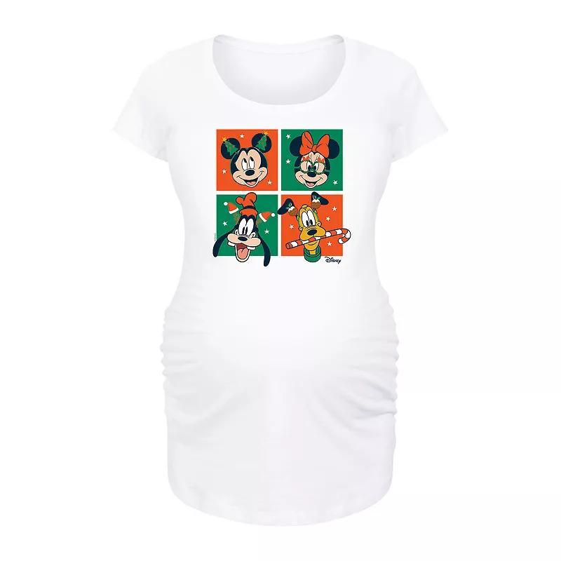 Disneys Mickey Mouse & Friends Maternity Christmas Graphic Tee, Womens Product Image