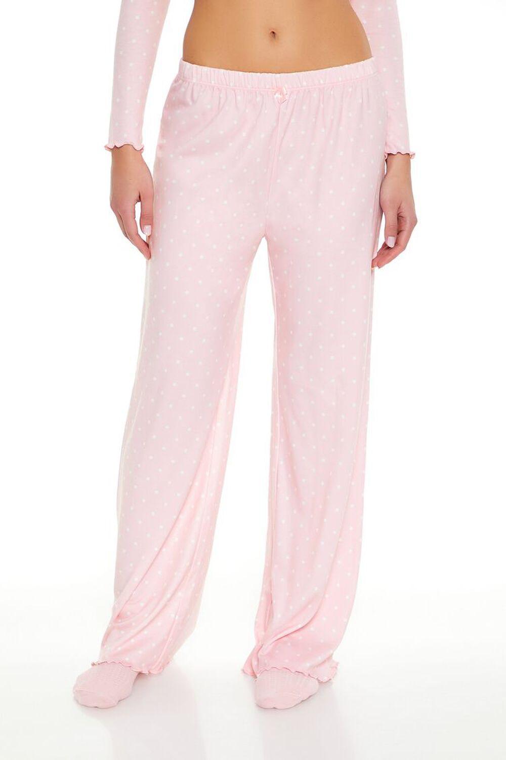 Polka Dot Straight Pajama Pants | Forever 21 Product Image