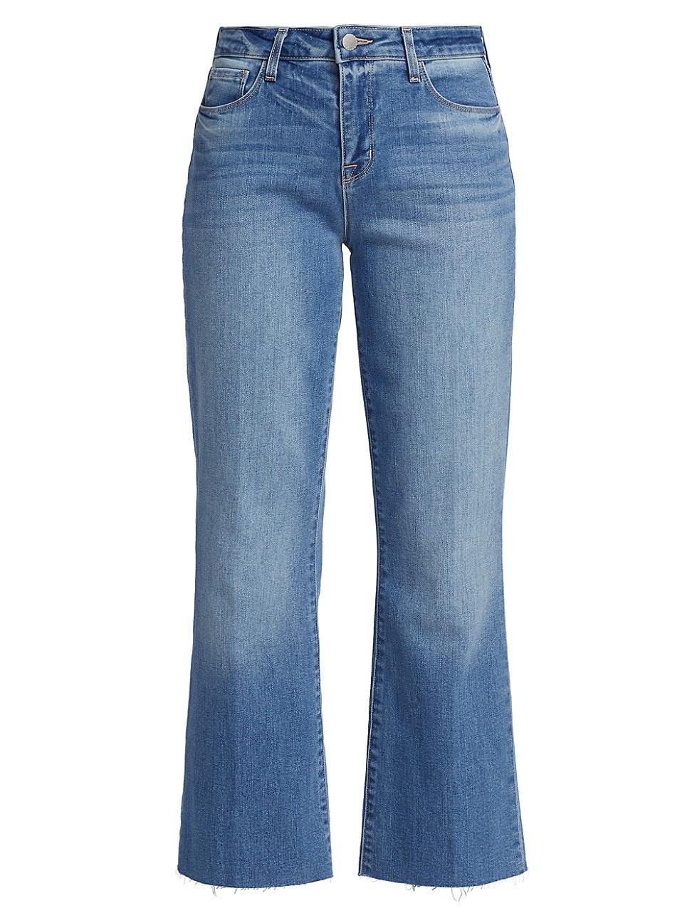 Womens Kendra Cropped Flared Jeans Product Image