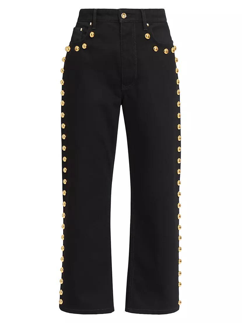 Studded Straight-Leg Jeans product image