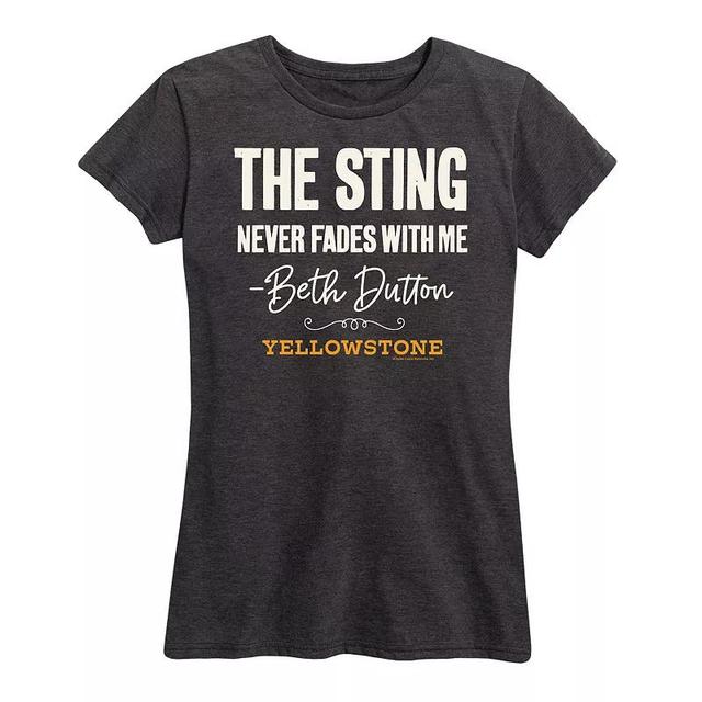 Womens Yellowstone Sting Never Fades Graphic Tee Blue Product Image