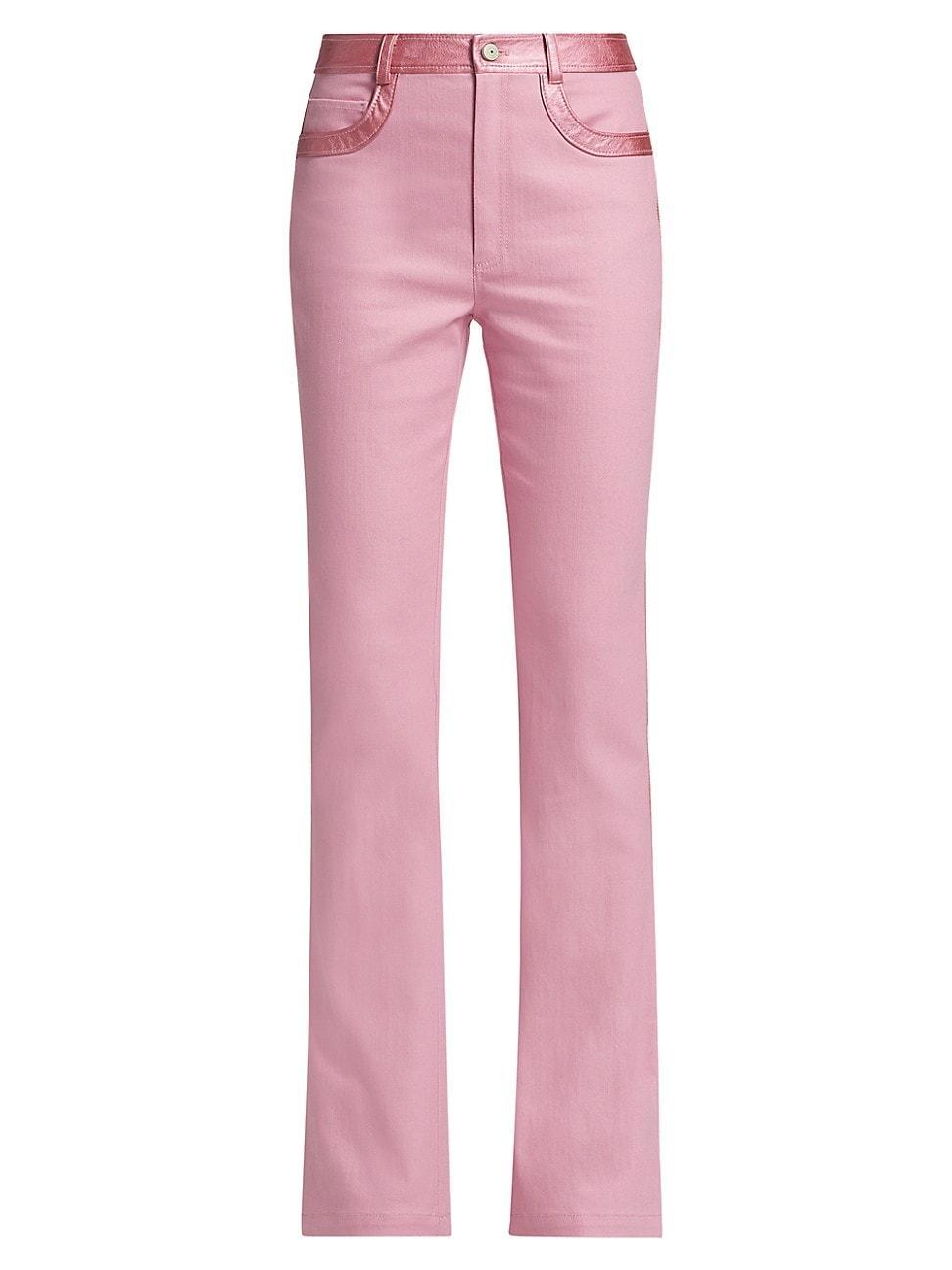 Womens Presely Mid-Rise Straight-Leg Pants Product Image