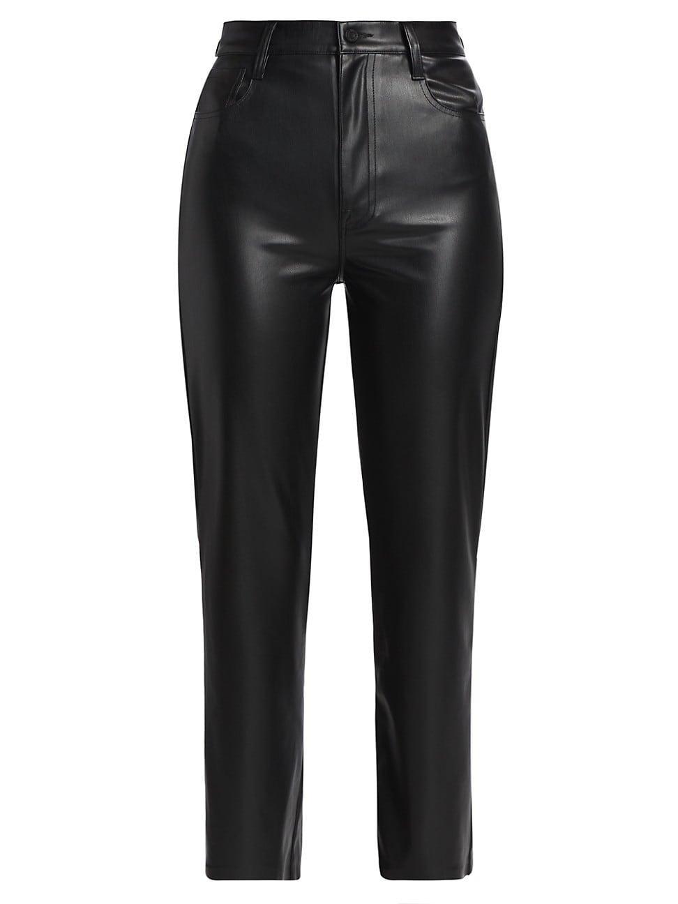 7 For All Mankind Logan Stovepipe Black) Women's Dress Pants Product Image