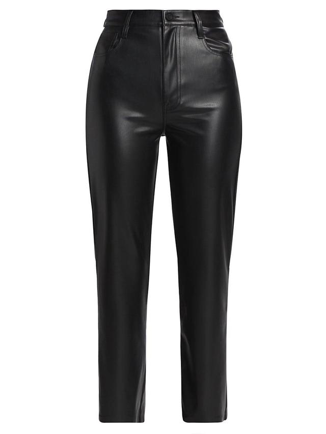 Womens Logan Stovepipe Faux Leather Straight-Leg Pants Product Image