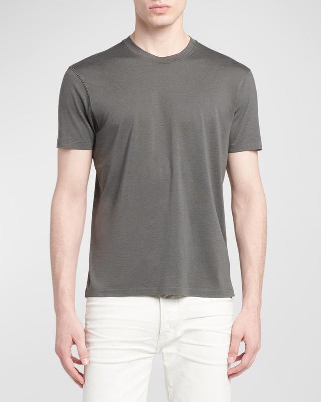 Mens Lyocell-Cotton Crewneck T-Shirt Product Image