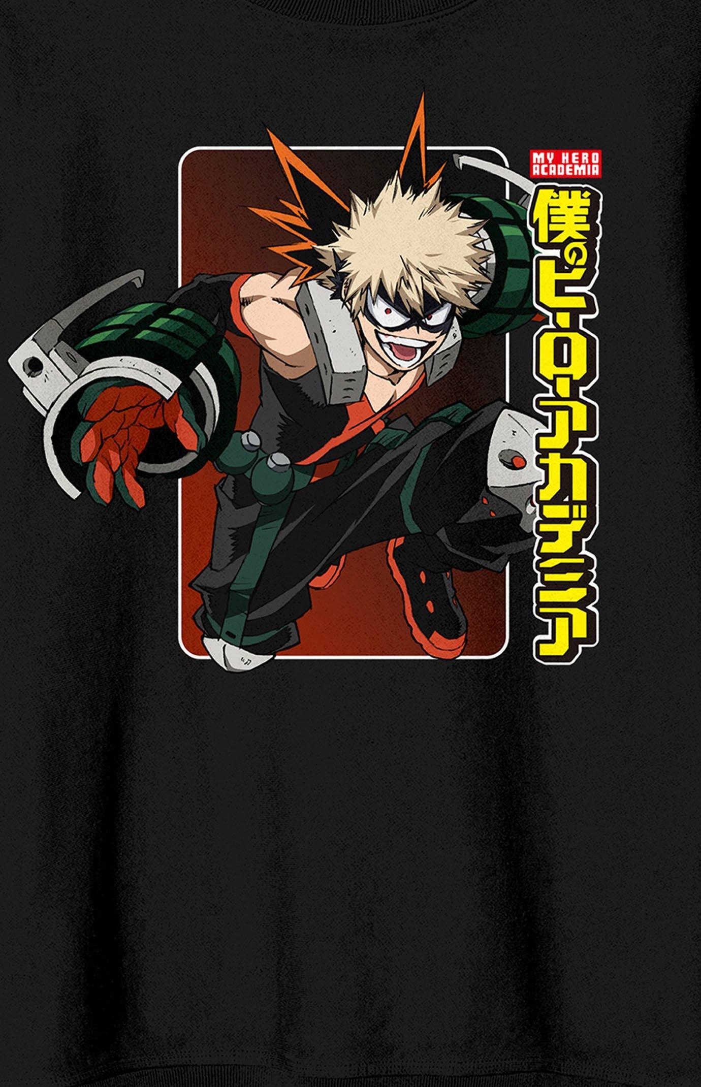 Men's My Hero Academia Bakugo Crew Neck Sweatshirt Product Image