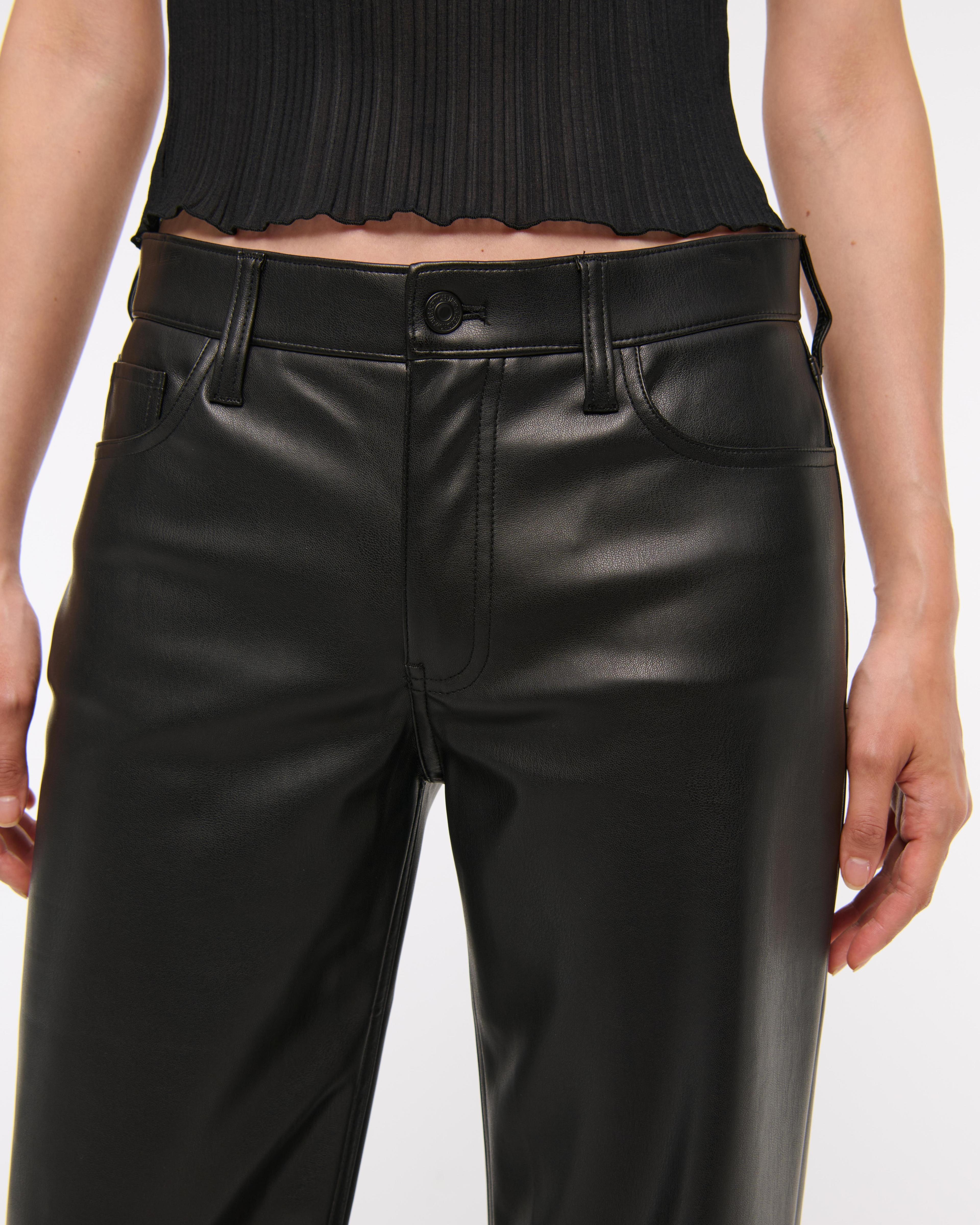 Vegan Leather Low Rise Baggy Pant Product Image