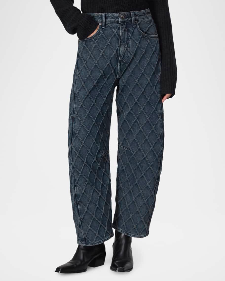 Charlie Quilted High-Rise Barrel Jeans Product Image