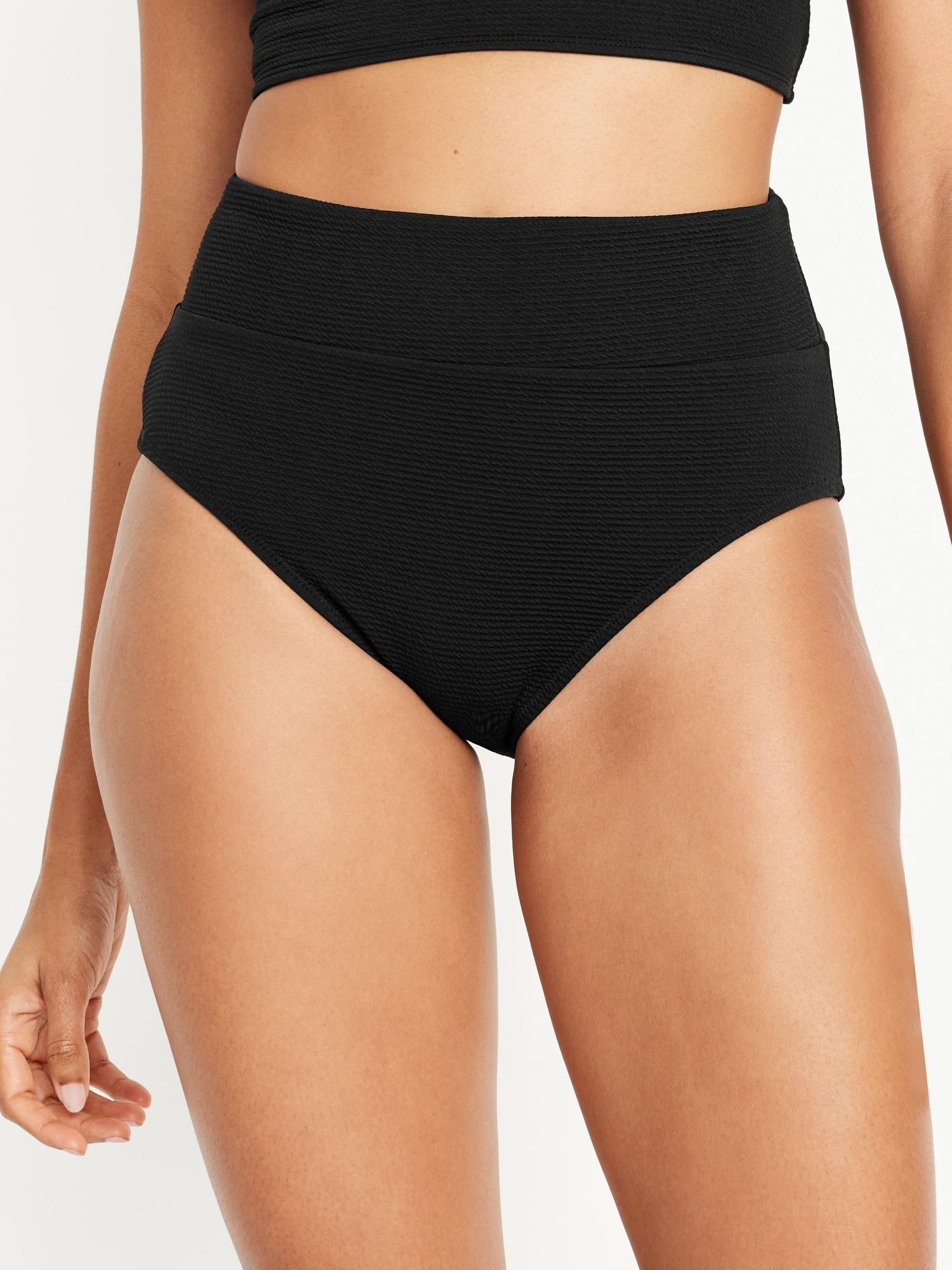 High-Waisted French-Cut Bikini Swim Bottoms for Women Product Image