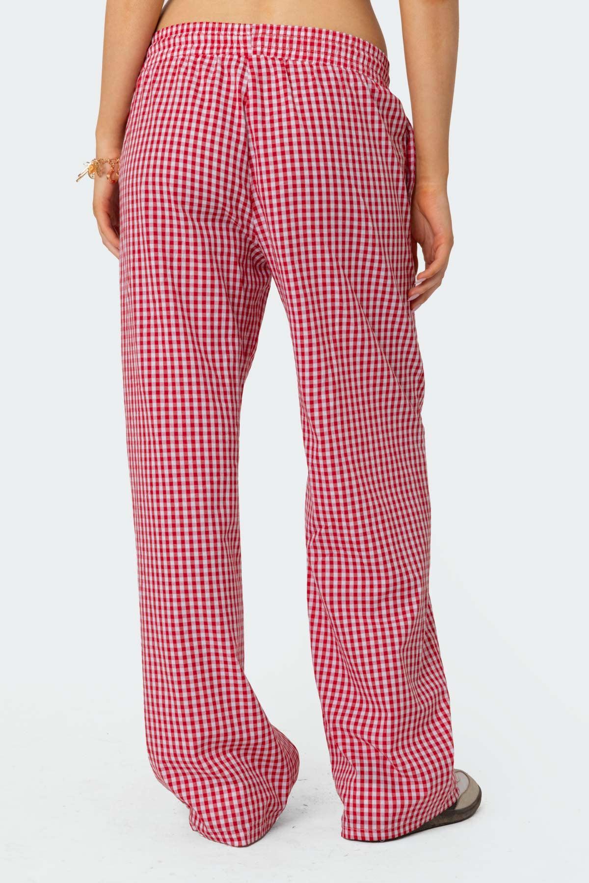 Taya Gingham Pants Product Image