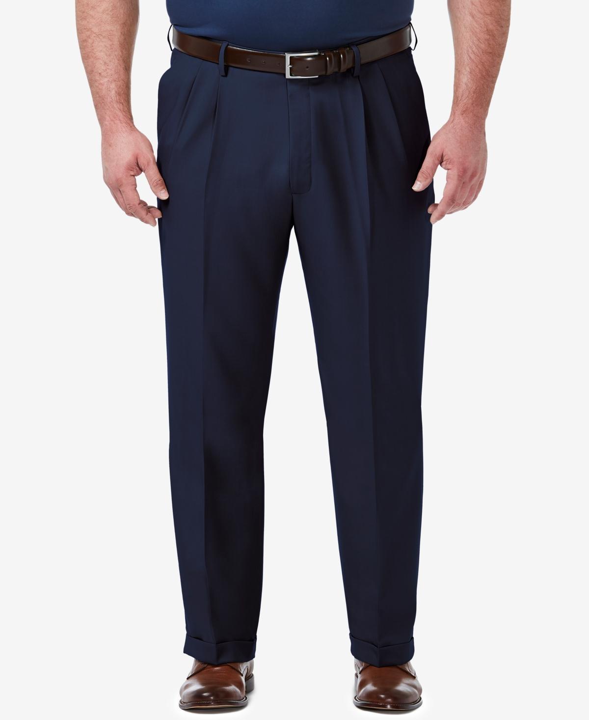 Big & Tall Haggar Premium Comfort 4-Way Stretch Pleated Dress Pants Product Image