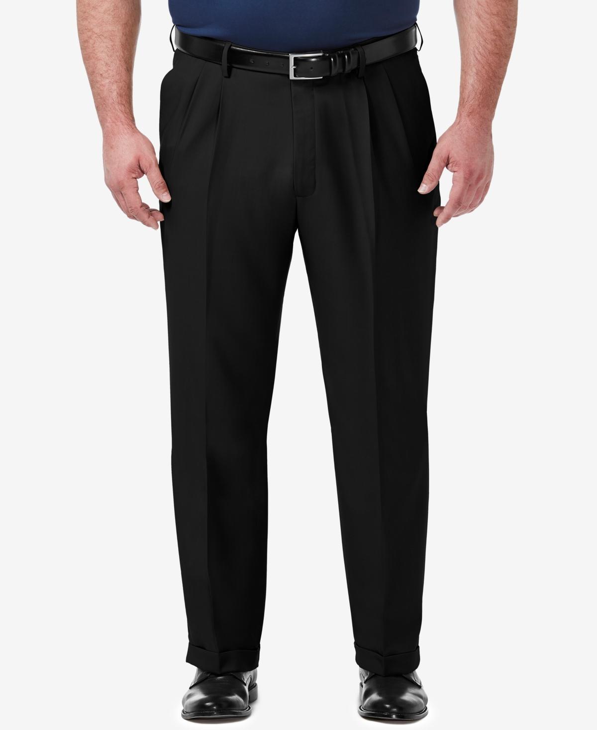 Big & Tall Haggar Premium Comfort 4-Way Stretch Pleated Dress Pants Product Image