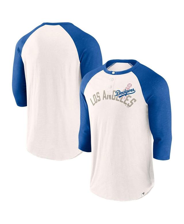 Mens Fanatics Branded /Royal Los Angeles Dodgers Backdoor Slider Raglan 3/4-Sleeve T-Shirt Product Image