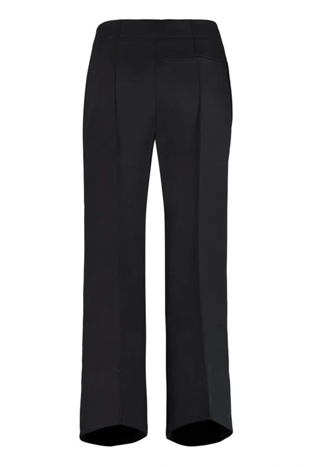 Curved Shape Trousers In Blue Product Image