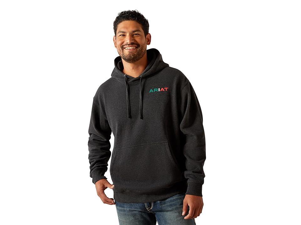 Ariat Mexico Flag Lockup Hoodie Heather) Men's Sweater Product Image